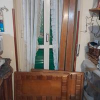 Letto singolo in massello vintage anni 40