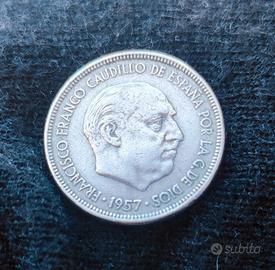moneta Spagnola Francisco Franco del 1957