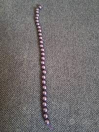 filo perle viola 8 mm per braccialetto fai da te 