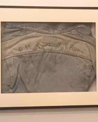 quadro disegno e firma originale di Keith Haring