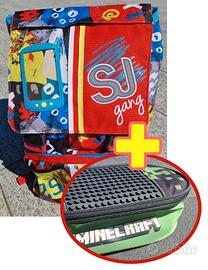 Zaino Seven SJ Gang + Astuccio MINECRAFT
