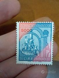 francobollo marca da bollo 5000 lire 