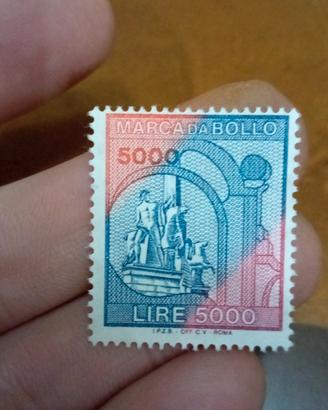 francobollo marca da bollo 5000 lire 