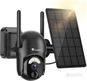 Ctronics 2K 3MP Wi-Fi con Batteria e Pannello Sola