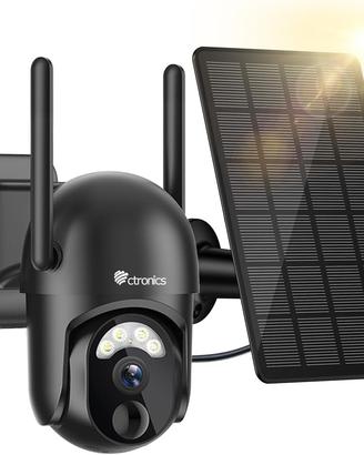 Ctronics 2K 3MP Wi-Fi con Batteria e Pannello Sola