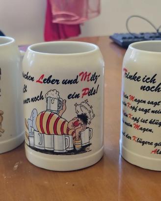 3 BICCHIERI DA BIRRA COLLEZIONE NUOVI