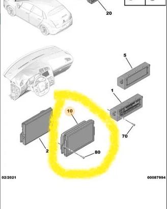 MODULO DISPLAY LCD CITROEN C4 DS4 9804707380