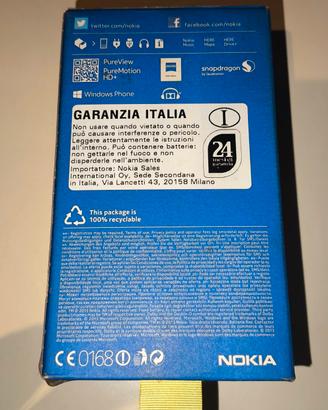 NOKIA LUMIA 1020 GIALLO ITALIANO COMPLETO DI TUTTO