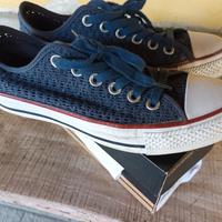 Converse blu con pizzo da donna 37