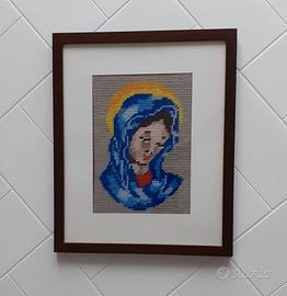 Quadro ricamato a mano anni '70