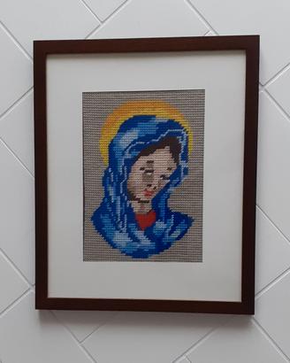 Quadro ricamato a mano anni '70