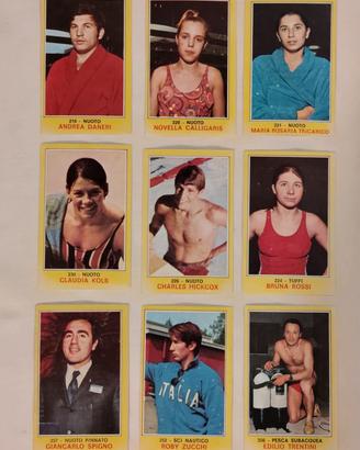 Figurine Panini 1970/71 nuoto, tuffi, sci nautico 