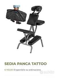 Sedia ergonomica per massaggi tatuaggi fisioterapi