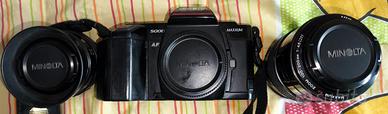 Minolta Maxxum 5000 con 2 obiettivi zoom originali