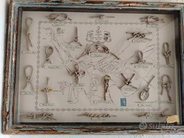 quadro con nodi marini vintage