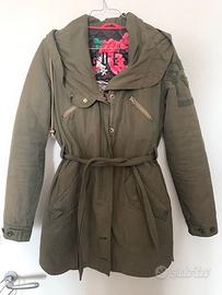 Parka donna Guess verde sfoderabile XS