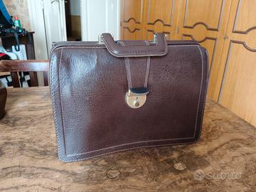 Borsa marrone da Medico/Avvocato di vera Pelle