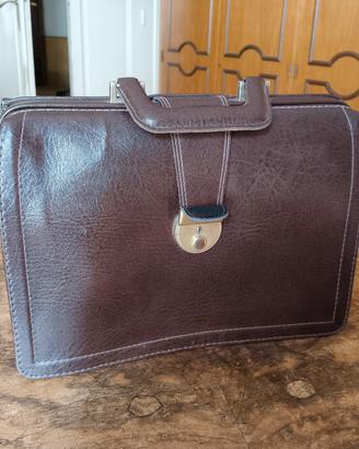 Borsa marrone da Medico/Avvocato di vera Pelle