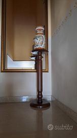 colonna in legno + vaso