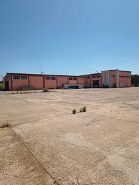 Capannoni con uffici arredato