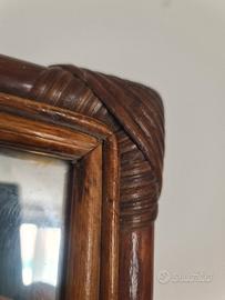 specchio bambù  vintage rattan 