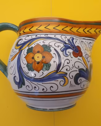 Brocca in Ceramica Volpi Deruta - Dipinta a Mano