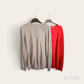 2 felpe Alcott uomo XL – grigia + rossa – anche si
