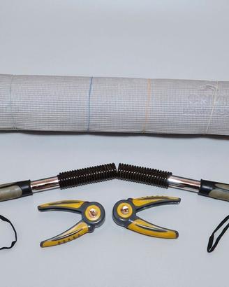 Kit fitness casa Tappetino+Power Twister+Pinze Han
