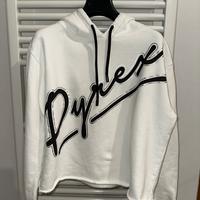 Felpa bianca taglia S 100% cotone PYREX cappuccio