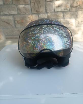 casco m.black glitterato taglia S