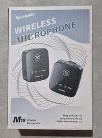 Microfono Wireless Professionale M18 (Kit Doppio) 
