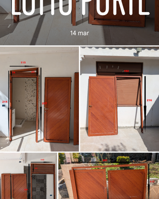 LOTTO DI PORTE ESTERNE ED ANTE SCORREVOLI