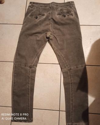 pantaloni uomo militare grigio