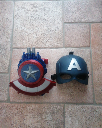 Scudo spara nerf +maschera capitan america