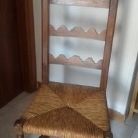 6 sedie impagliate anni '60