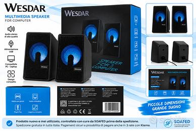 WESDAR CS68 – Altoparlanti per PC USB 6W con Jack