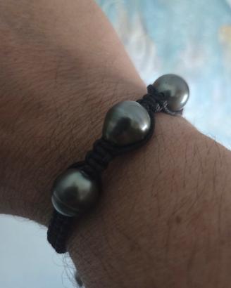 Bracciale con 5 parle Tahiti