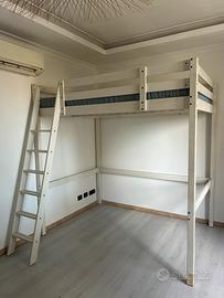 Letto a soppalco IKEA STORÅ bianco 140x200