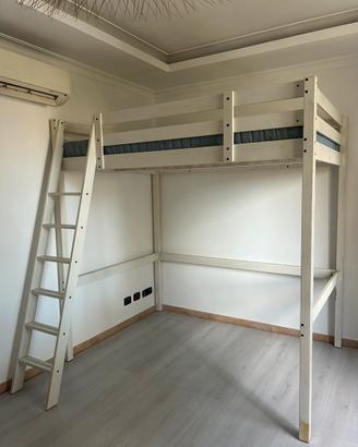 Letto a soppalco IKEA STORÅ bianco 140x200