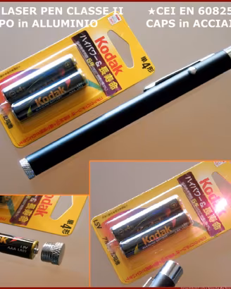 LASER PEN CLASSE 2 CEI EN 60825★PUNTATORE LASER★