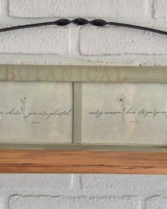 Mensola in legno e metallo stile country cottage