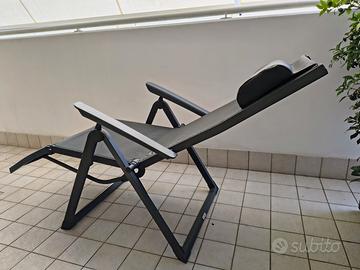 sdraio sedia pieghevole con poggiatesta 