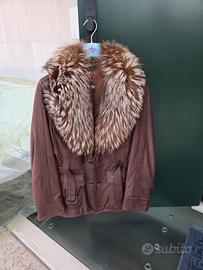 Giacca in pelle con pelliccia