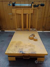 Bilancia bascula antica da mugnaio 500 kg