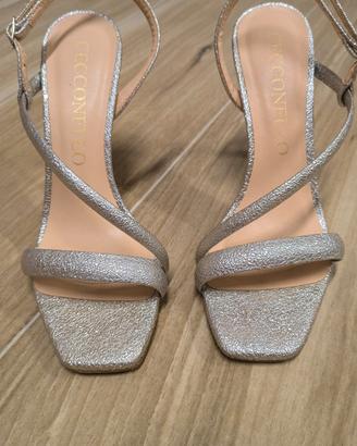 scarpe elegante color argento 