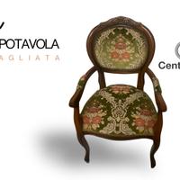 SEDIA POLTRONA CAPOTAVOLA CLASSIC LEGNO INTAGLIATO