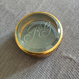 Cofanetto vintage vetro metallo 