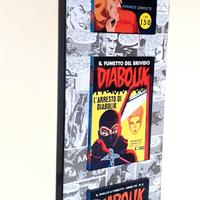 Quadro in legno omaggio a Diabolik 