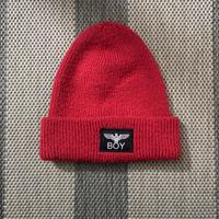 Berretto BOY London Eagle rosso con patch aquila