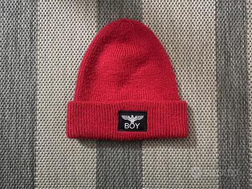 Berretto BOY London Eagle rosso con patch aquila